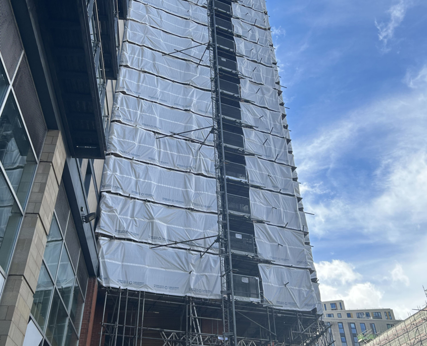Scaffolding Leftbank Spinningfields Manchester